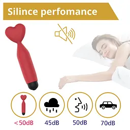 Міні-вібратор Erospace Sweet Play Mini Heart Vibrator A14 - мініатюра 4