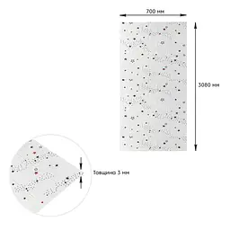 Панель стінова в рулоні 3D 700мм*3,08м*3мм зірки (D) SW-00002265 - мініатюра 4