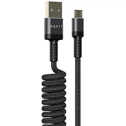 Кабель спіральний Havit HV-CB6250 2.4 A Micro USB 1.5 м (HV-CB6250) - мініатюра 4