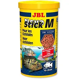 Основний корм JBL NovoStick M у формі паличок для хижих цихлід 1 л