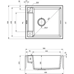 Кухонна мийка Deante Magnetic ZRM A103 - мініатюра 2