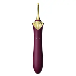 Мультифункціональний вібратор Zalo - Bess 2 Velvet Purple, 4 насадки, підігрів - мініатюра 10