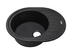 Кухонна мийка Adamant Ovum 615x495x200 чорний металік 000008391, Чорний - мініатюра 2
