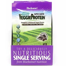 Органічний рослинний протеїн Bluebonnet Nutrition Super Earth смак моккачіно 8 пакетиків - мініатюра 2