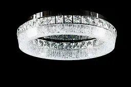 Хромована стельова люстра світлодіодна Splendid Ray L3455/400/1 LED (Chrome), 40 см з кришталевим декором - мініатюра 2