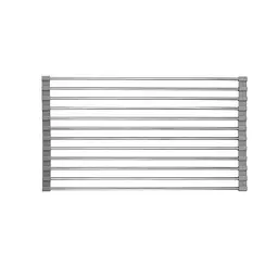 Решітка для сушіння посуду на мийку сіра 23*37 см Kitchen Drainboard - мініатюра 4