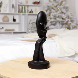 Статуетка декоративна МВМ My Home Маска чорна (DH-ST-03 BLACK) - мініатюра 3