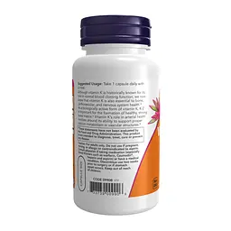 Вітамін K Now Foods 100 мкг (Vitamin K-2) - 250 веганських капсул - мініатюра 3