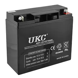 Акумуляторна батарея до ДБЖ 12В 18Ач гелевий акумулятор AGM 12v 18A UKC WST-18 12V 18Ah