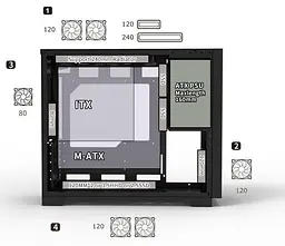 Корпус ALmordor Sparkle 170M Matx Lite Black (ALS170MMLBK) Без БП - мініатюра 7