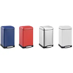 Відро для сміття Mixxus Style-TC0106 SS Color 6л з плавним закриттям квадратне нержавіюча сталь MI7092, Нержавіюча сталь - мініатюра 3