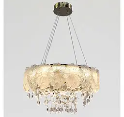 Світлодіодна підвісна люстра Artlight 005/600GD, 113 Вт, золото та скляний декор - мініатюра 4