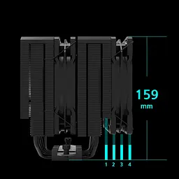 Кулер для процесора Zalman CNPS14X DUO, LGA1700, 1200, 115x, AM5, AM4, AM3, 4pin, PWM, TDP270W, чорний (CNPS14XDUOBLACK) - мініатюра 9