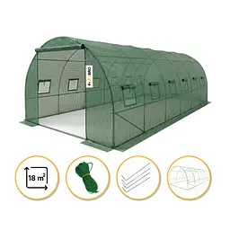 Усиленная теплица садовая парник LEOBRO Garden 18м2 Green (LB-G107-GRN)