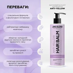 Відтінковий бальзам для волосся Joko Blend Anti-Yellow 250 мл - мініатюра 3