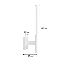 Настінний світильник MJ-Light KONO UP 3200K WH 15018 - мініатюра 4