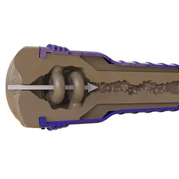 Мастурбатор-попка Fleshlight Boost Blast Female Medium Dark Flesh, плаваючі кільця Turbo Tech - мініатюра 4