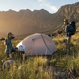 Намет двомісний Star-River 2 Updated Naturehike (NH17T012-T) з футпринтом - сіро‑червоний, Сірий - мініатюра 4