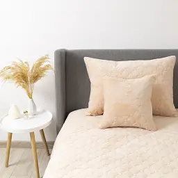 Покривало ТЕП Velour Ромб круглий персикове 240x260 см - мініатюра 5