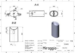 Умивальник Miraggio LOWA (8813616) Mirasoft, Матовий, Підлоговий/Окремостоячий, Білий - мініатюра 2