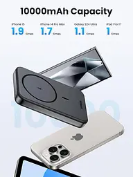 Магнітна портативна батарея Ugreen 10000 мАг, PD 20W, бездротова зарядка для iPhone - мініатюра 3