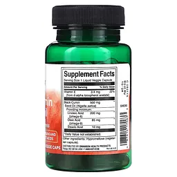 Олія Насіння Чорного Кмину Black Cumin Seed Oil 500 мг - 60 капсул Swanson - мініатюра 2