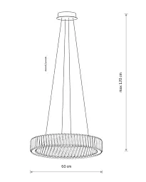 Підвісний світильник, люстра Nowodvorski 11705 Luxora Round LED 1x30W 3000K 2700Lm IP20 хром - мініатюра 3