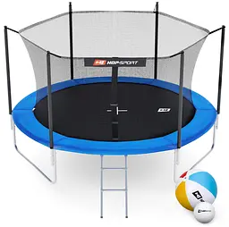Батут Hop-Sport 10ft (305см) синій з внутрішньою сіткою - мініатюра 1