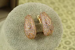 Сережки Xuping Jewelry Сіетл із ромбами 2,2 см золотисті