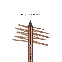 Гелевий олівець для очей Flormar Extreme Tattoo Gel Pencil, 01 Glitzy Brown Бронзовий - мініатюра 2