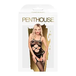 Бодістокінг з вирізом на животику Penthouse - Hot Nightfall Black S/M/L - мініатюра 3