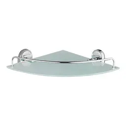 Полиця скляна кутова 250x250 Frap F1921-1 4/24, Хром