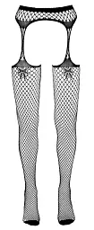 Колготки Cottelli Collection Legwear Suspender Tights S/M чорний - мініатюра 4