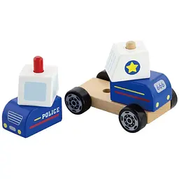 Пірамідка Viga Toys Поліцейська машинка дерев'яна (50201FSC) - мініатюра 2