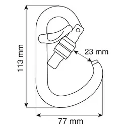 Карабін Camp HMS Belay Lock Black (1060-1176) - мініатюра 4