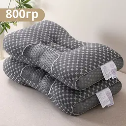 Комфортна подушка з м’яким наповнювачем 48×74 см, 800 г — для здорового та комфортного сну, сіра KT7005504
