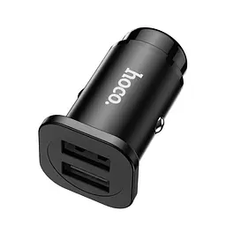 Адаптер автомобільний HOCO Wise road dual port car charger set NZ4 2USB, 4.8A - мініатюра 3