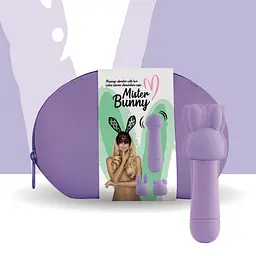 Мінівібратор FeelzToys Magic Bunny Purple з двома насадками - мініатюра 1