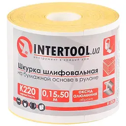 Шліфувальний папір наждачна шкірка в рулоні Intertool 115 мм x 50 м x P220