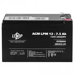 Акумулятор LogicPower AGM LPM 12V - 7.5 Ah - мініатюра 3