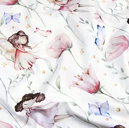 Пелюшка багаторазова Cosas непромокаюча Fairies Flowers 70х120 см (Diaper_FairiesFlowersRose_70x120) - мініатюра 4