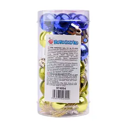Ялинкова іграшка Novogod`ko №3, 2см, 30 шт (синій, золото) (974894)