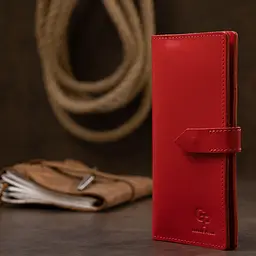 Жіноче шкіряне портмоне GRANDE PELLE 9х18х1 см acs0018773 - мініатюра 6