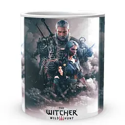 Кухоль GeekLand The Witcher Відьмак Постер Дике полювання TW.02.482 330 мл білий - мініатюра 2
