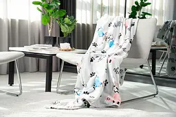 Плед Ardesto Flannel Бульдоги ART-0112-PB 160х200 см молочний