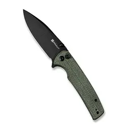 Ніж cкладний Sencut Sachse S21007-2 Micarta зелений - чорне лезо - мініатюра 2