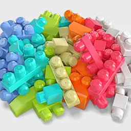 Конструктор Mega Bloks, рожевий, 60 деталей (DCH54) - мініатюра 5