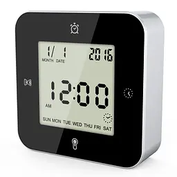 Годинник настільний Technoline WT344 Black/Silver (WT344) - мініатюра 2