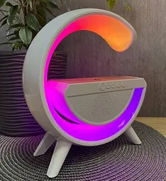Бездротова портативна колонка з підсвічуванням Bluetooth 5.2, Wireless Charging, акумулятор, TF Card, USB Type-C - мініатюра 2