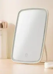Дзеркало косметичне Salon Professional настільне 3 кольори світла сенсорна кнопка USB або батарейки - мініатюра 5